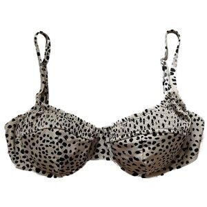 Xhilaration leopard print underwire bathing suit bikini top woman’s size D/DD